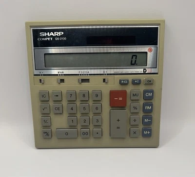 Sharp Compet QS-2130 Desktop  Calculator Solar Function With Battery Back Up - Image 1 of 4