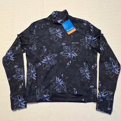 Pullover Columbia Omni-Shade para mujer talla M azul globo floral Foto 1 de 4
