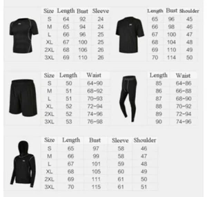 5 Pcs/Set Men's Tracksuit Gym Fitness Sports Suit Jogging Sport Wear - Picture 1 of 3