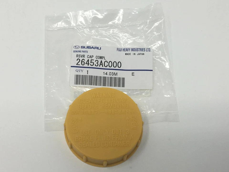 1998-2014 斯巴鲁制动主缸水库油箱盖 OEM 26453AC000 正品 — 第 1/1 张图片