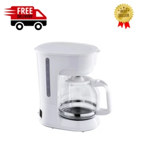 White 12 Cup Drip Coffee Make r, FreeShipping - Picture 1 of 8