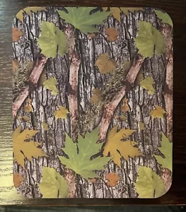 Camo Mousepad Bark and Leaves Non-Slip Mousepad Approx: 9.5Hx7.96W - Picture 1 of 5