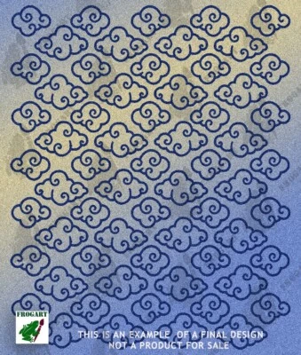 Cloud Camo High Heat Vinyl Stencil 11"x13" Sheet For Cerakote - Image 1 of 2