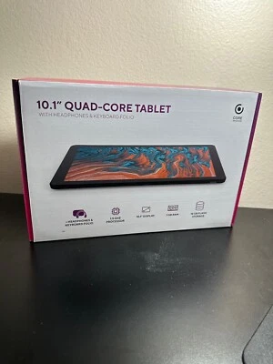 NEW Core Innovations CTB1016GBL Tablet 10.1" 16GB 1.5GHz 1GB Android 10 Black - Image 1 of 3