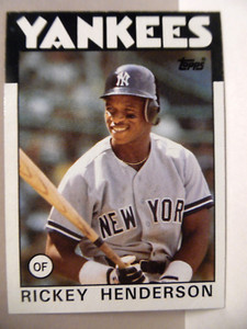 1986 TOPPS # 500 RICKEY HENDERSON BASEBALL CARD - NM/MT