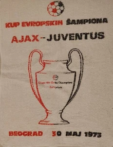 Asciugamano vintage finale Coppa Campioni AJAX-JUVENTUS 30.5.1973. Belgrado Jugoslavia - Foto 1 di 6