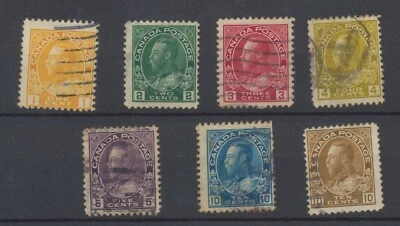 Canada Stamps: 1922 Definitive Issue SG246/50;253/4; Used CV £13.55 - Image 1 of 4