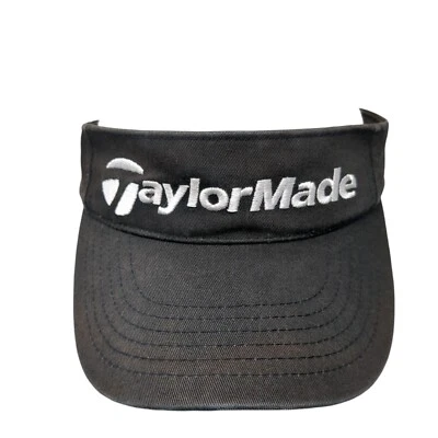 TaylorMade Strapback Golf Visor Hat Black One Size Adjustable Outdoor - Image 1 of 4