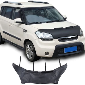 CAR HOOD BONNET BRA For Kia Soul 2010-2013 LEATHER FRONT HOOD END MASK Cover Kit - Picture 1 of 19