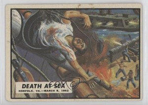 1962 Topps Civil War News Death at Sea #7 0hq5