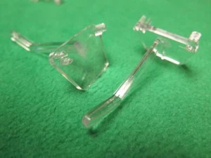 370 1-1/2" GANCIO DOPPIO PIOLO TRASPARENTE COLLA CON PERNO GUIDA NEGOZIO ESPOSITORE APPENDIABITI - Foto 1 di 1