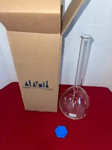 PYREX 5580-1L 1000ML ±.30ml TC 20°C Volumetric Flask With Snap Cap/Lid NEW Glass - Picture 1 of 3