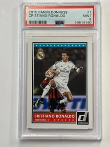 2015 Panini Donruss #1 Card - Cristiano Ronaldo - PSA MINT 9 - Picture 1 of 4