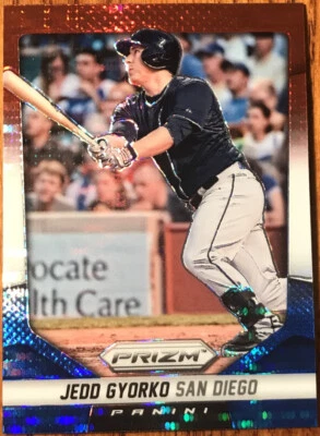 Pulsar Panini Prizm Prizms 2014 rojo blanco y azul Jedd Gyorko #119 Foto 1 de 2