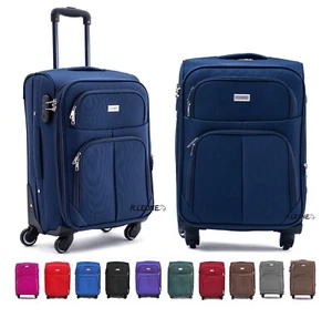 TROLLEY BAGAGLIO A MANO CON 4 RUOTE  IN TESSUTO ADATTO EASY JET 45X36X20 214 - Foto 1 di 143