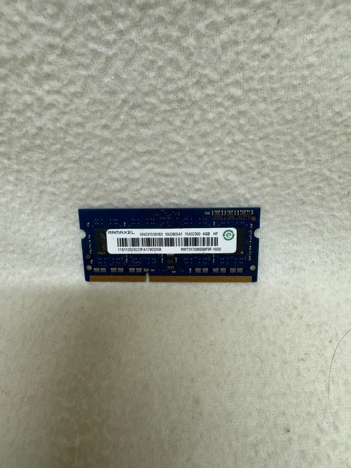 Ramaxel 4GB 1Rx8 PC3L-12800S DDR3-1600 Laptop Ram RMT3170ME68F9F-1600 - Image 1 of 1