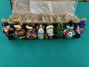 Juego de colección Jordan Mark Coleccionista Vidrio Soplado a Mano Adornos de Navidad Org. Caja - Imagen 1 de 9