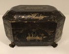 Antique Japanese black lacquer box