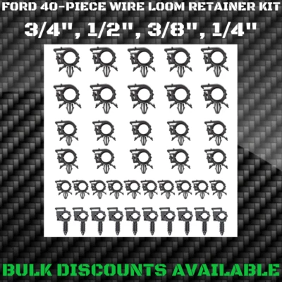 Ford Car Truck Van SUV Interior Engine Harness Wire Loom Clip Clamp Retainers - Image 1 of 3