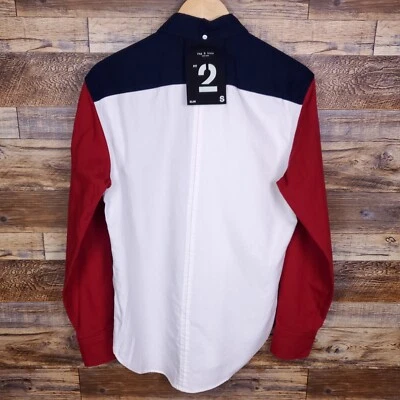 NWT $250 Rag & Bone Fit 2 Slim Mens Oxford Button down Shirt Size S - Image 1 of 4