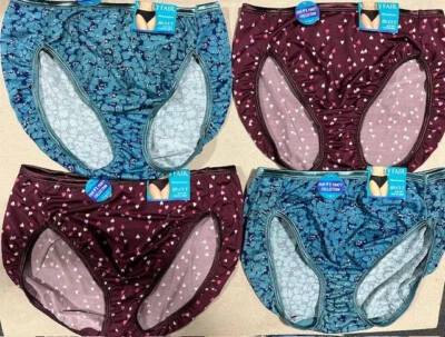 4 pares de calzoncillos de corte alto Vanity Fair Illumination 13108 impresión curiosa y feliz 9/2XL Foto 1 de 2