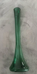Dekovase Glas grün ca. 40 cm lang rund modern gedeckter Tisch Vase !Bilder! - Bild 1 von 12
