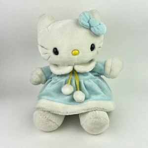 Hello Kitty Plush Pale Baby Blue Dress Winter 11.5" Tall AS IS Electronic REPAIR - Picture 1 of 12