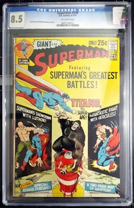 SUPERMAN 239 CGC 8.5 GIANT ISSUE & HIGH GRADE SUPERGIRL & HERCULES CPR CANDIDATE - Picture 1 of 6