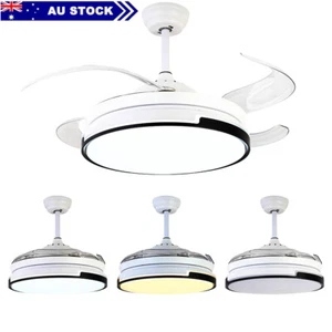 42'' Ceiling Fan with LED Light Retractable Blade and Remote Control 3 Colors - Picture 1 of 12