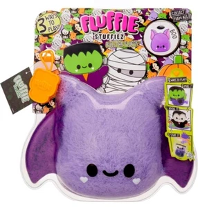 Fluffie Stuffiez Halloween Purple Bat Small Collectible Plush 3 Ways to Play - Picture 1 of 6