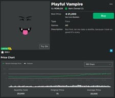 Playful Vampire Face Roblox