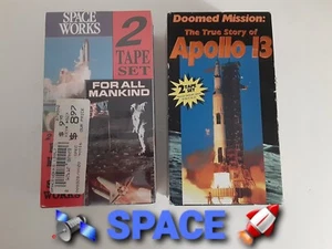 VHS-Sealed For All Mankind/Space Works & Apollo 13 Doomed Mission The True Story - Picture 1 of 12