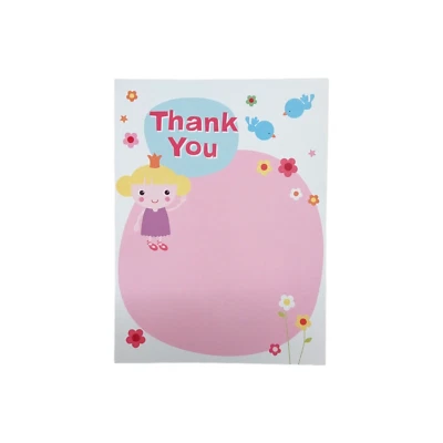 UK GREETINGS Pack of 20 Girls Pink Thank You Sheets and Envelopes by Carlton Cards