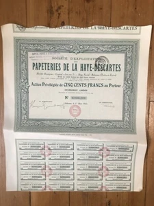 PAPETERIES DE LA HAYE-DESCARTES (BALESMES 37) (A1) - Picture 1 of 1