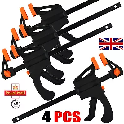 LOCASO 4 x 103mm JAWS RATCHET TRIGGER/G/SPEED CLAMPS WOODWORKING CARPENTRY DIY HOME UK