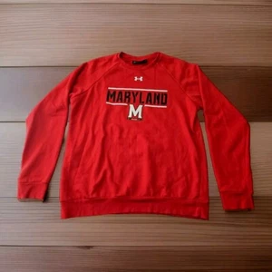 Maryland Terrapins Under Armour Loose Sweatshirt Red Size L NCAA 2022 NWOT - Picture 1 of 12