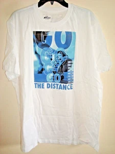 Camiseta para hombre blanca GO Go Go The Distance talla mediana absorbente - Imagen 1 de 2