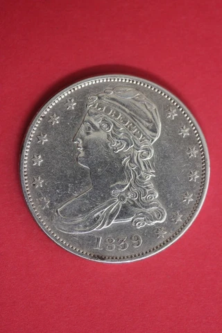 1839 Capped Bust Half Dollar Exact Coin Shown Fast Flat Rate Shipping OCE 31 Cover