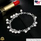 Silver Plated Charm Bells Bracelet For Women Party Jewelry