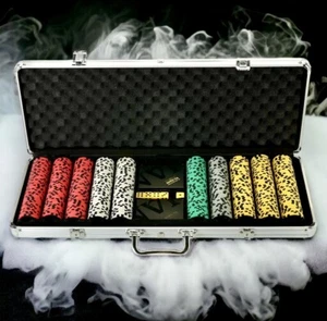 Professional 500 13.5g Poker Chips Set Cards Dice Limited Edition Invicta Watch - Picture 1 of 22