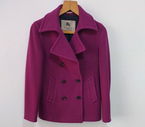 Giacca vita cappotto viola prugna Burberry taglia 6 Made In Italy