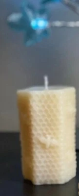 Velas de cera de abejas de panal, vela de pilar de cera de abejas pura, mecha de algodón o cáñamo Foto 1 de 4