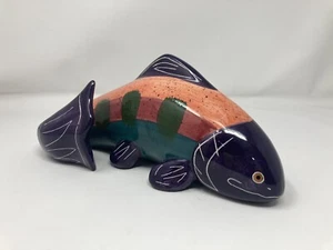 Julie Ueland Shoreland 1996 Forelle Lachs Fisch Kunst Skulptur Figur von Enesco - Bild 1 von 7
