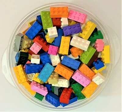 50 LEGO Basic Bricks Sizes 2x2 & 2x4 - Bulk Lot Mix of colors VERY POPULAR - Image 1 of 4