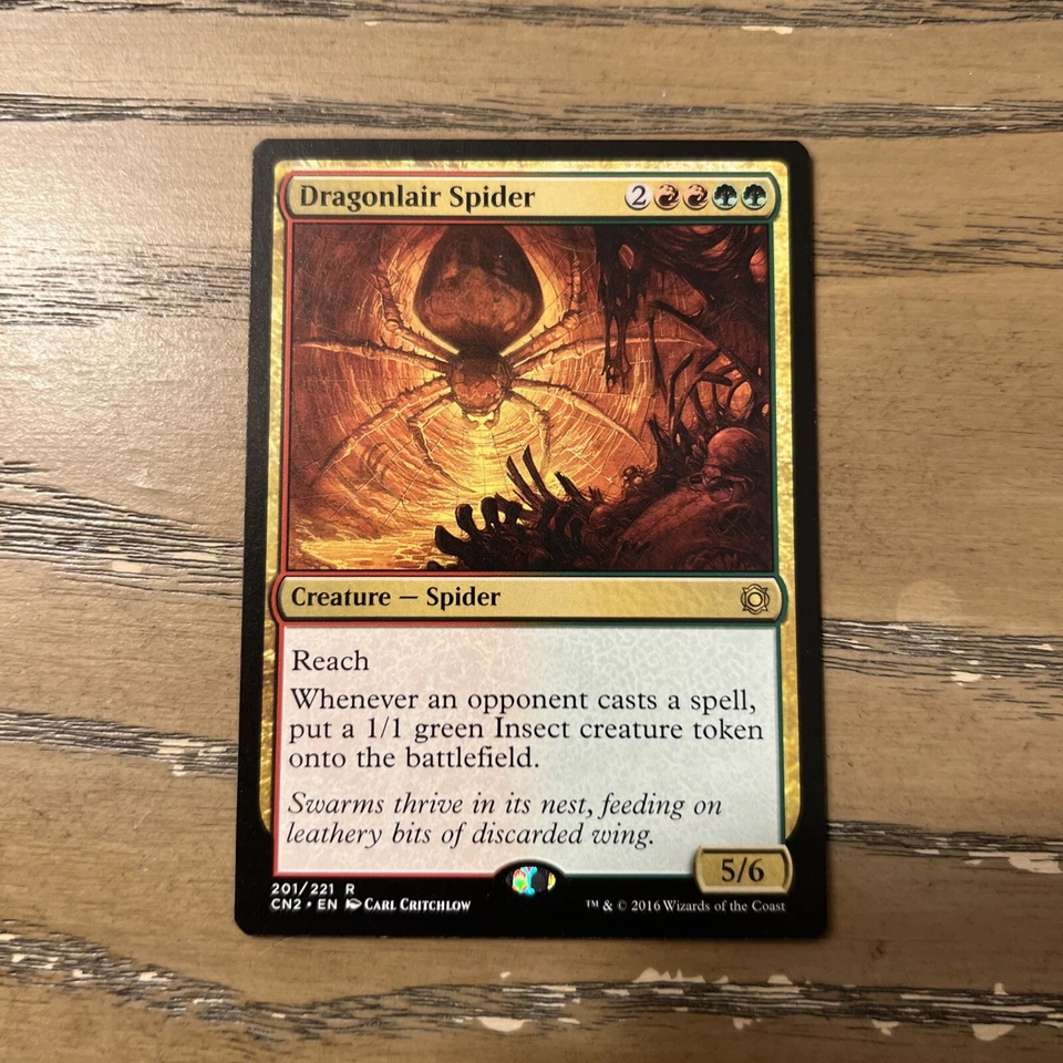 MTG Dragonlair Spider  – Conspiracy: Take the Crown Magic Card # 201 NM M3 - Image 1 of 1