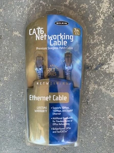 Cable de trabajo de red Belkin CAT6 7 pies. Cable Ethernet. Cable de conexión sin enganches - Imagen 1 de 2