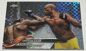 2018 Topps Chrome UFC Anderson Silva X-Fractor Checkerboard SSP Refractor