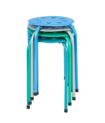 Norwood Commercial Furniture Plastic Stack Stools 15”x15”x21” Durable Pack Of 4 - Image 1 of 4