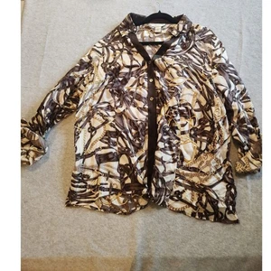 Vintage Doncaster Bluse Damen 22 W plus Langarm Knopfleiste Kette Trense Reitsport - Bild 1 von 22