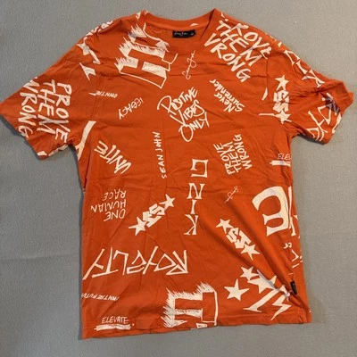 Camiseta De Colección Sean John Hombres Talla GrandeNever Surrender Legacy Hip Hop Naranja Foto 1 de 4